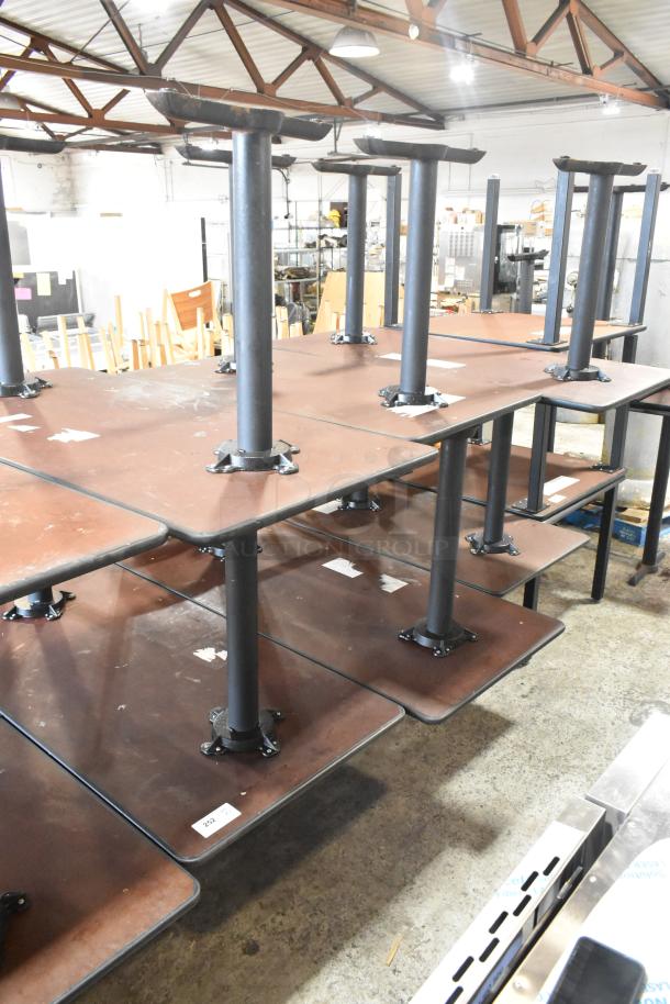 7 Dining Height Table on Metal Table Base. 7 Times Your Bid! - Image 1 of 4