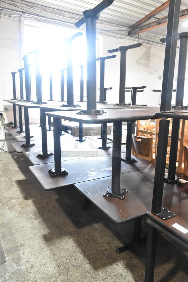 7 Dining Height Table on Metal Table Base. 7 Times Your Bid! - Image 2 of 4