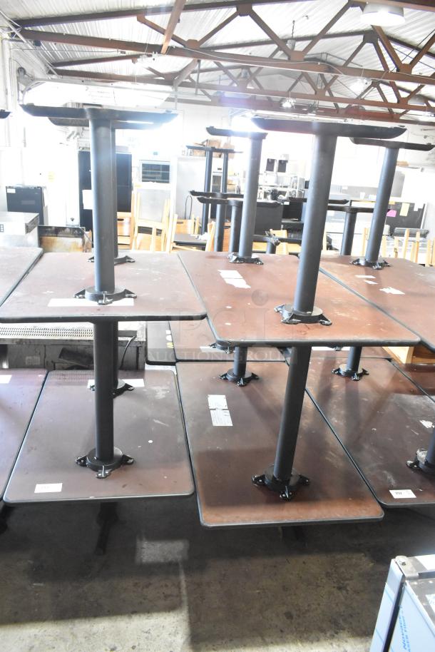 5 Dining Height Table on Metal Table Base. 5 Times Your Bid! - Image 1 of 5
