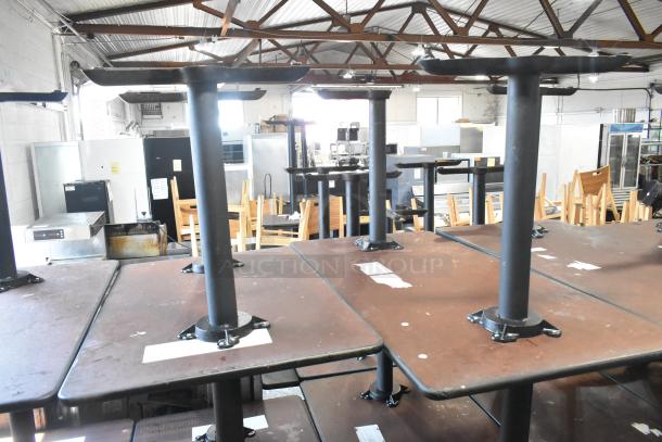 5 Dining Height Table on Metal Table Base. 5 Times Your Bid! - Image 2 of 5