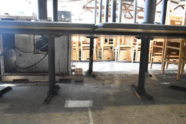 5 Dining Height Table on Metal Table Base. 5 Times Your Bid! - Image 4 of 5