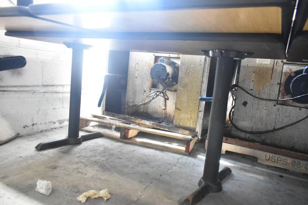 5 Dining Height Table on Metal Table Base. 5 Times Your Bid! - Image 4 of 5