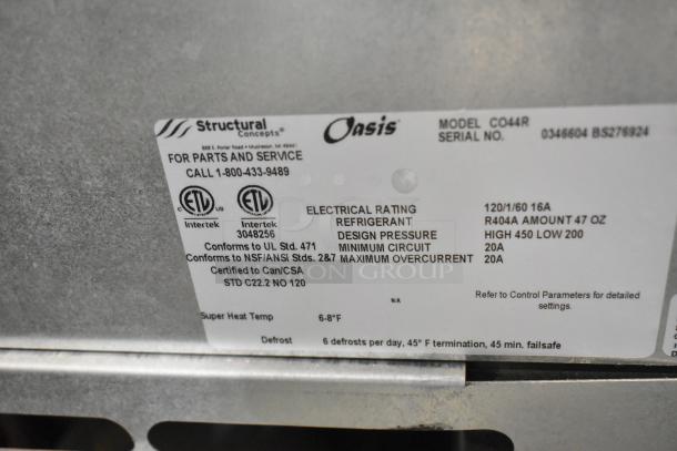 Structural Concepts Oasis CO44R Metal Commercial Reach In Grab N Go Merchandiser. 120 Volts, 1 Phase. - Image 4 of 5