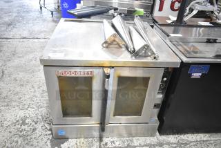 2018 Blodgett BDO-100-G-ES Stainless Steel Commercial Natural Gas Powered Full Size Convection Oven w/ View Through Doors, Thermostatic Controls and Metal Legs. - Item #1193366