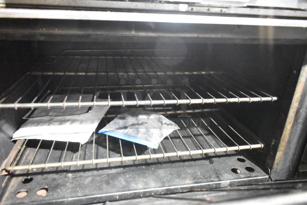 US Range Metal Commercial Natural Gas Powered 6 Burner Range w/ Flat Top Griddle, 2 Ovens, Over Shelf and Back Splash. - Image 6 of 12