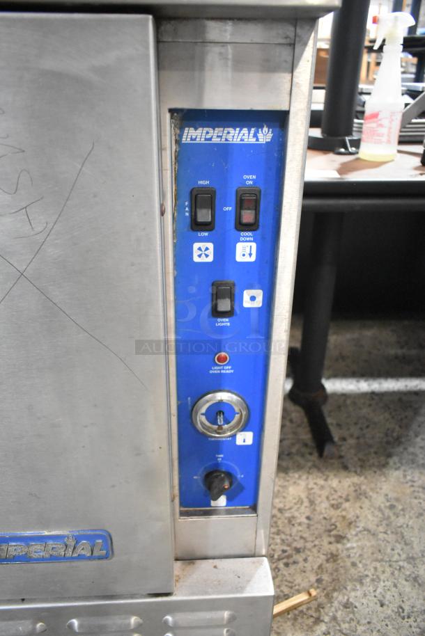 2 Imperial Stainless Steel Commercial Natural Gas Powered Full Size Convection Ovens w/ View Through Door, Solid Door. 2 Times Your Bid! - Image 6 of 11