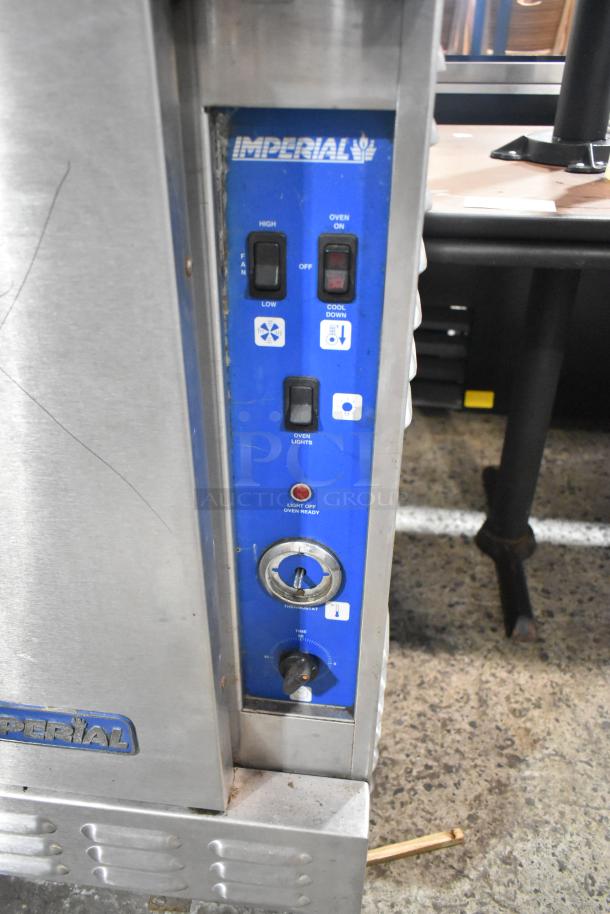 2 Imperial Stainless Steel Commercial Natural Gas Powered Full Size Convection Ovens w/ View Through Door, Solid Door. 2 Times Your Bid! - Image 8 of 11
