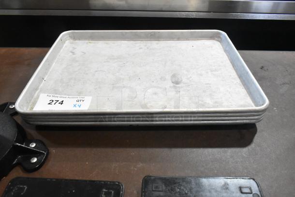 4 Metal Half Size Baking Pans. 4 Times Your Bid! - Image 1 of 3
