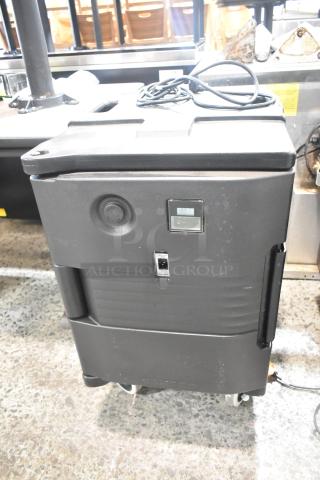 Cambro CAM6000 Gray Poly Heated Holding Catering Case on Commercial Casters. 120 Volts, 1 Phase. - Item #1193386