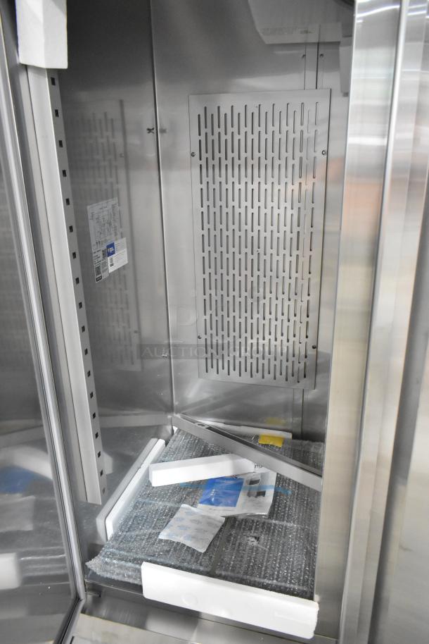 BRAND NEW SCRATCH AND DENT! 2025 Avantco 178SS3FHC Stainless Steel Commercial 3 Door Reach In Cooler on Commercial Casters. 115 Volts, 1 Phase. - Image 6 of 10