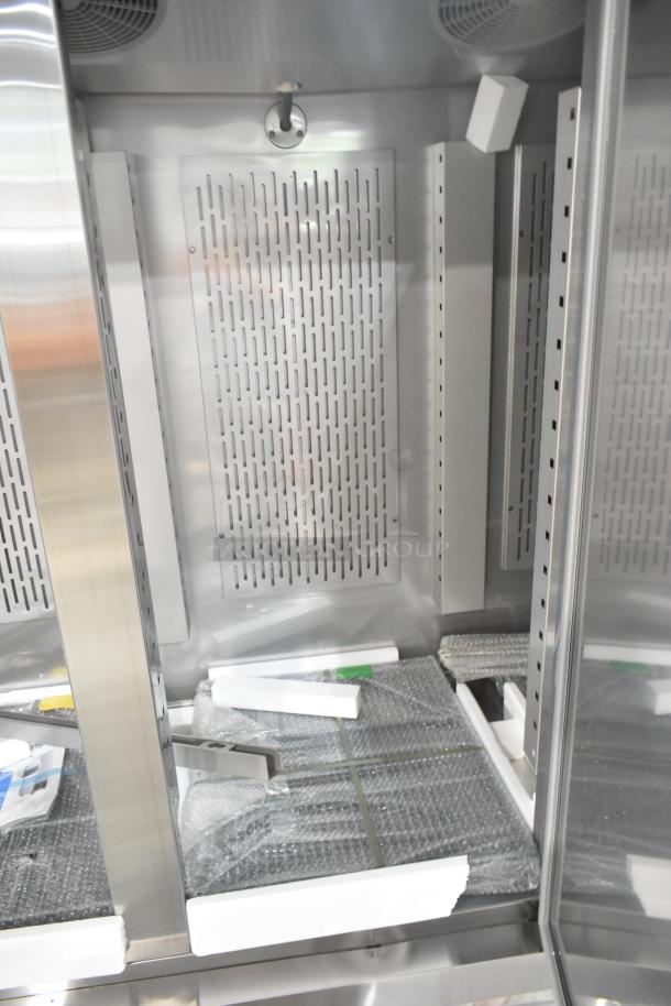 BRAND NEW SCRATCH AND DENT! 2025 Avantco 178SS3FHC Stainless Steel Commercial 3 Door Reach In Cooler on Commercial Casters. 115 Volts, 1 Phase. - Image 7 of 10