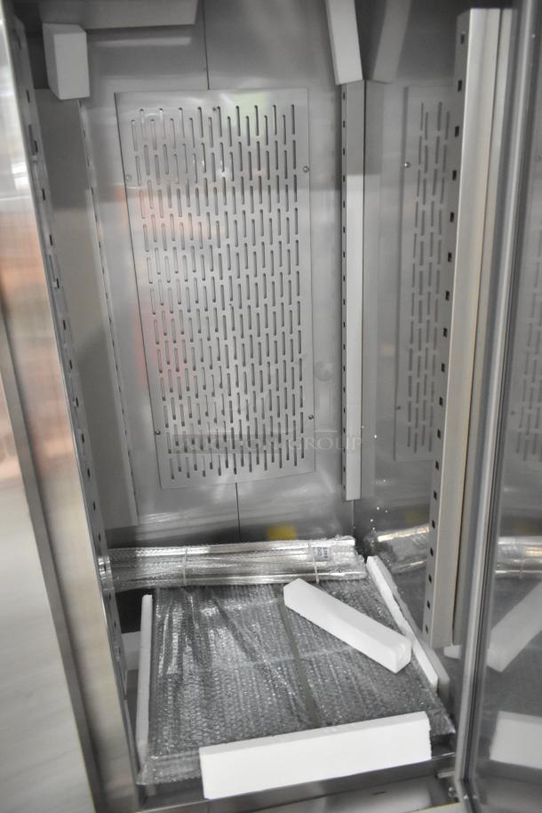 BRAND NEW SCRATCH AND DENT! 2025 Avantco 178SS3FHC Stainless Steel Commercial 3 Door Reach In Cooler on Commercial Casters. 115 Volts, 1 Phase. - Image 8 of 10
