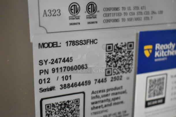BRAND NEW SCRATCH AND DENT! 2025 Avantco 178SS3FHC Stainless Steel Commercial 3 Door Reach In Cooler on Commercial Casters. 115 Volts, 1 Phase. - Image 10 of 10