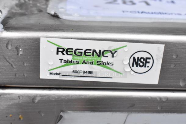 BRAND NEW SCRATCH AND DENT! Regency 600PB48B 48" Basic Stainless Steel Portable Bar with Two Removable Speed Rails and Ice Bin - Image 6 of 6