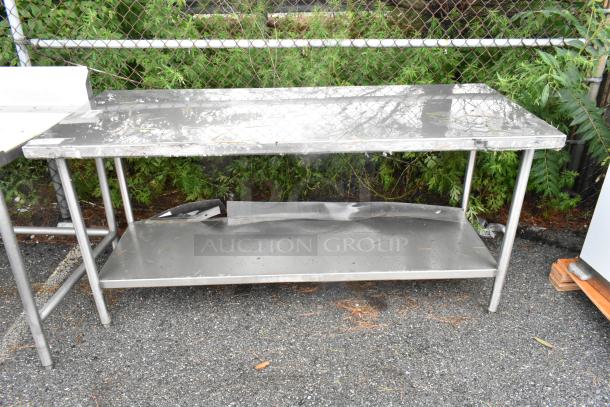 BRAND NEW SCRATCH AND DENT! Stainless Steel Table w/ Under Shelf. - Image 1 of 4