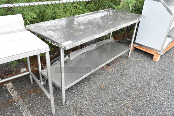 BRAND NEW SCRATCH AND DENT! Stainless Steel Table w/ Under Shelf. - Image 2 of 4