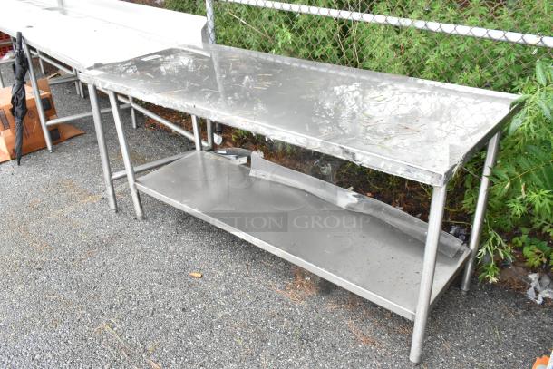 BRAND NEW SCRATCH AND DENT! Stainless Steel Table w/ Under Shelf. - Image 3 of 4