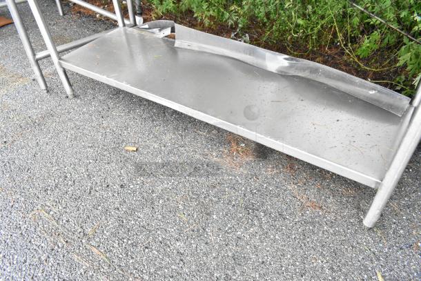 BRAND NEW SCRATCH AND DENT! Stainless Steel Table w/ Under Shelf. - Image 4 of 4