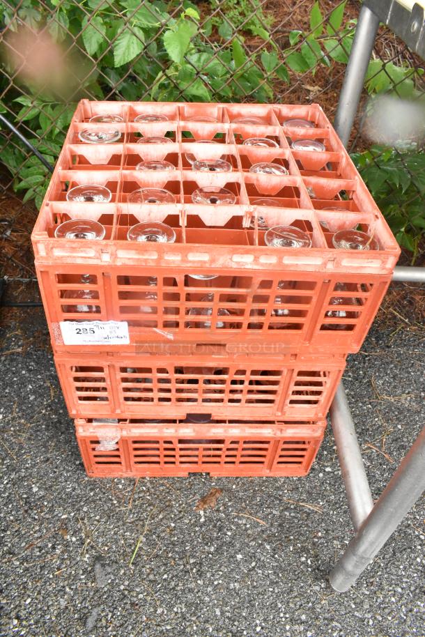 3 Dish Caddies of Various Glasses. 3 Times Your Bid! - Image 1 of 6