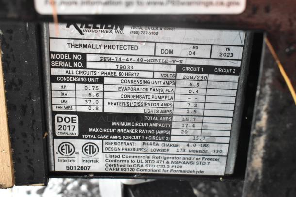 2023 Killion PFW-74-46-48-MOBILE-V-N Metal Commercial Open Grab N Go Merchandiser. 208/230 Volts, 1 Phase. - Image 7 of 8