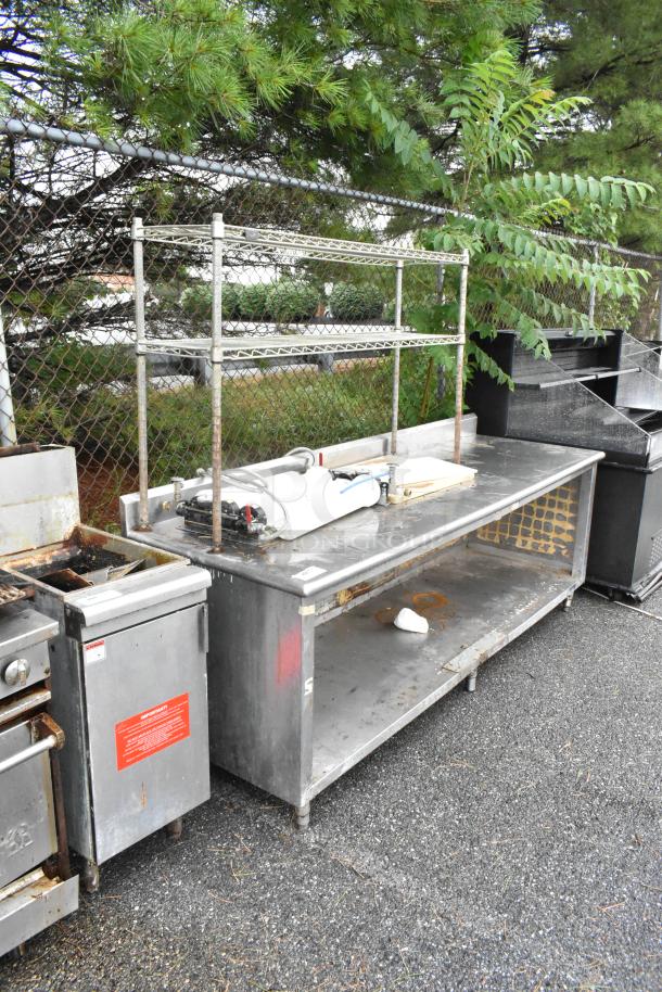 Stainless Steel Table w/ Under Shelf and 2 Tier Over Shelf. Does Not Include Contents. - Image 2 of 5