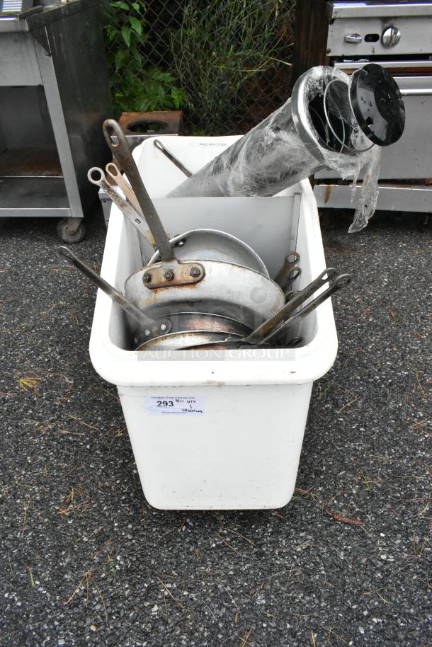 White Poly Ingredient Bin w/ Contents on Commercial Casters. - Image 1 of 5