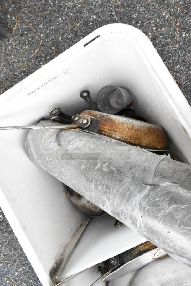 White Poly Ingredient Bin w/ Contents on Commercial Casters. - Image 5 of 5