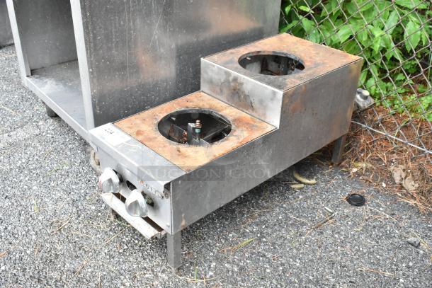 Jade Stainless Steel Countertop Gas Powered 2 Burner Range. Missing Grates. - Image 2 of 5