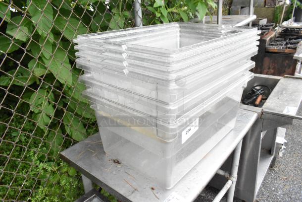 ALL ONE MONEY! Lot of 6 Clear Poly Bins. - Image 2 of 4