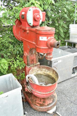 Hobart Metal Commercial Floor Style Planetary Dough Mixer w/ Metal Mixing Bowl and Dough Hook Attachment. - Item #1193412