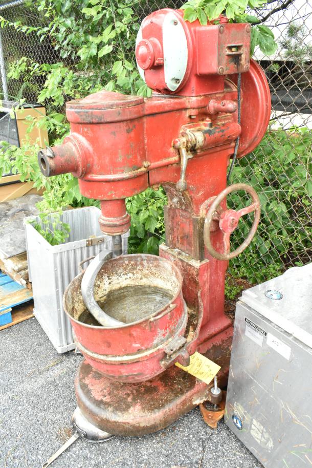 Hobart Metal Commercial Floor Style Planetary Dough Mixer w/ Metal Mixing Bowl and Dough Hook Attachment. - Image 2 of 7