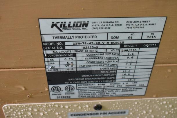 Killion PFW-74-43-48-V-N-MOBILE Metal Commercial Open Grab N Go Merchandiser. 208/230 Volts, 1 Phase. - Image 6 of 7