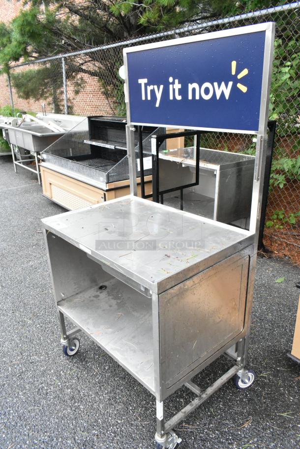 Stainless Steel Cart w/ Under Shelf on Commercial Casters. - Image 3 of 6