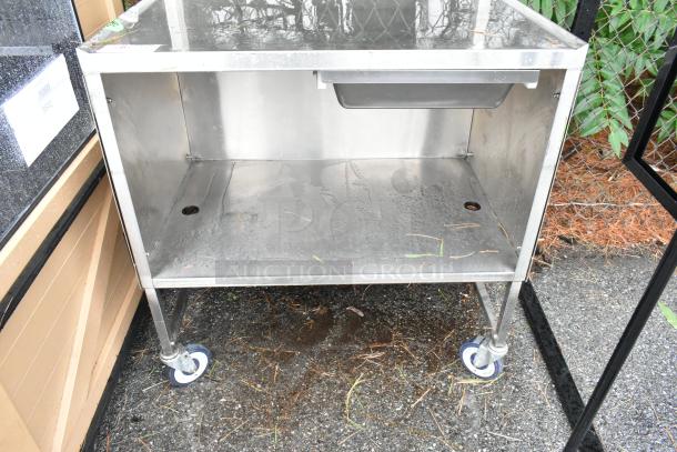 Stainless Steel Cart w/ Under Shelf on Commercial Casters. - Image 3 of 5