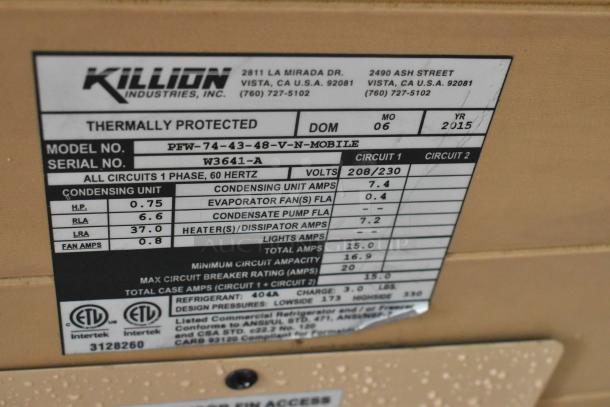 Killion PFW-74-43-48-V-N-MOBILE Metal Commercial Open Grab N Go Merchandiser. 208/230 Volts, 1 Phase. - Image 6 of 8
