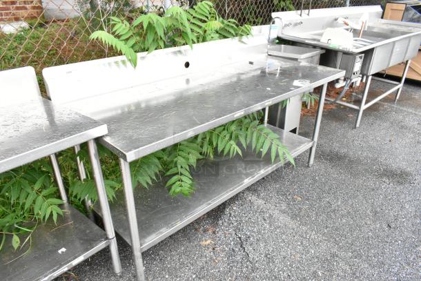 Stainless Steel Table w/ Back Splash and Under Shelf. - Image 2 of 6