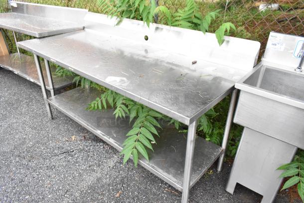 Stainless Steel Table w/ Back Splash and Under Shelf. - Image 3 of 6