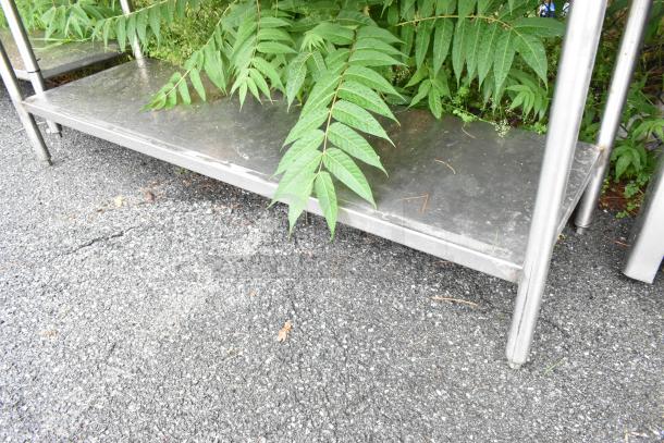 Stainless Steel Table w/ Back Splash and Under Shelf. - Image 5 of 6