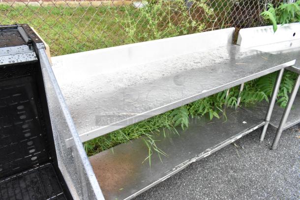 Stainless Steel Table w/ Back Splash and Under Shelf. - Image 2 of 6