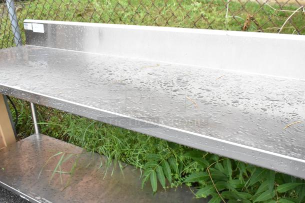 Stainless Steel Table w/ Back Splash and Under Shelf. - Image 4 of 6