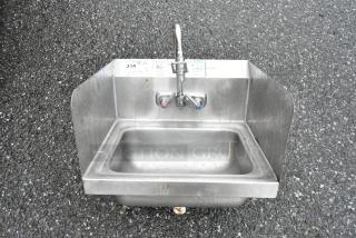 Stainless Steel Single Bay Sink w/ Faucet and Handles. - Item #1193429