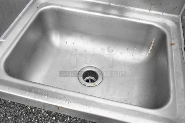 Stainless Steel Single Bay Sink w/ Faucet and Handles. - Image 4 of 5