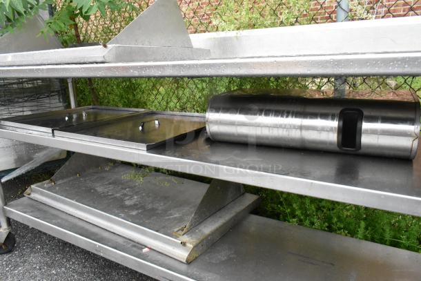 Stainless Steel Table w/ 2 Under Shelves on Commercial Casters. - Image 5 of 8