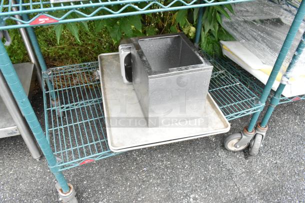Green Finish 5 Tier Wire Shelving Unit w/ Contents Including Metal Baking Pans on Commercial Casters. BUYER MUST DISMANTLE. PCI CANNOT DISMANTLE FOR SHIPPING. PLEASE CONSIDER FREIGHT CHARGES. - Image 4 of 4