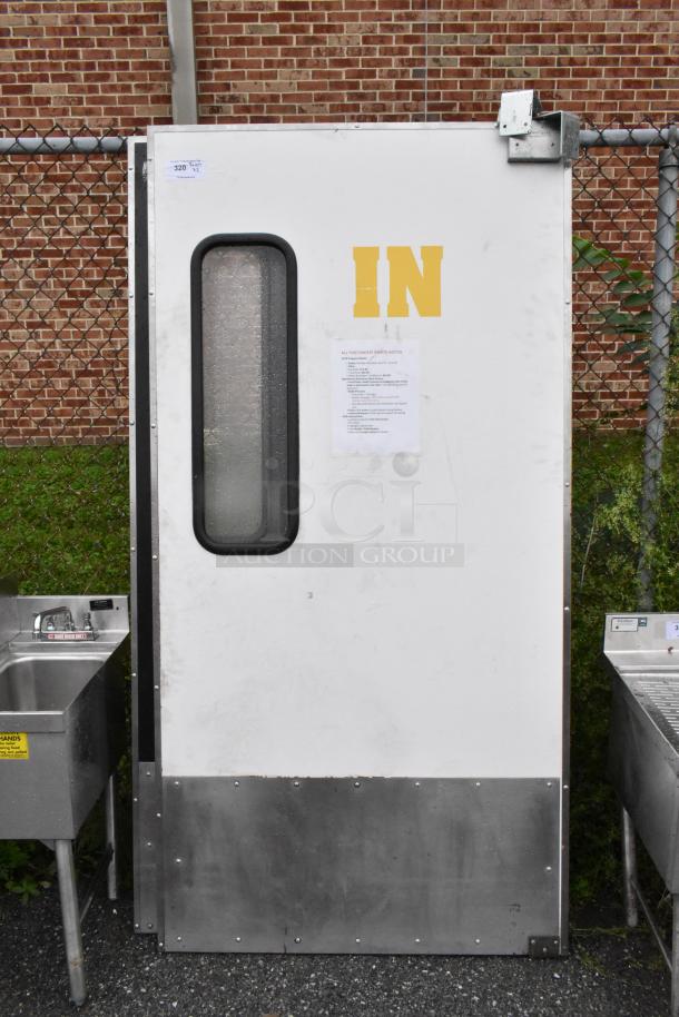2 Chase Doors Metal Swinging Kitchen Doors. 2 Times Your Bid! - Image 1 of 4