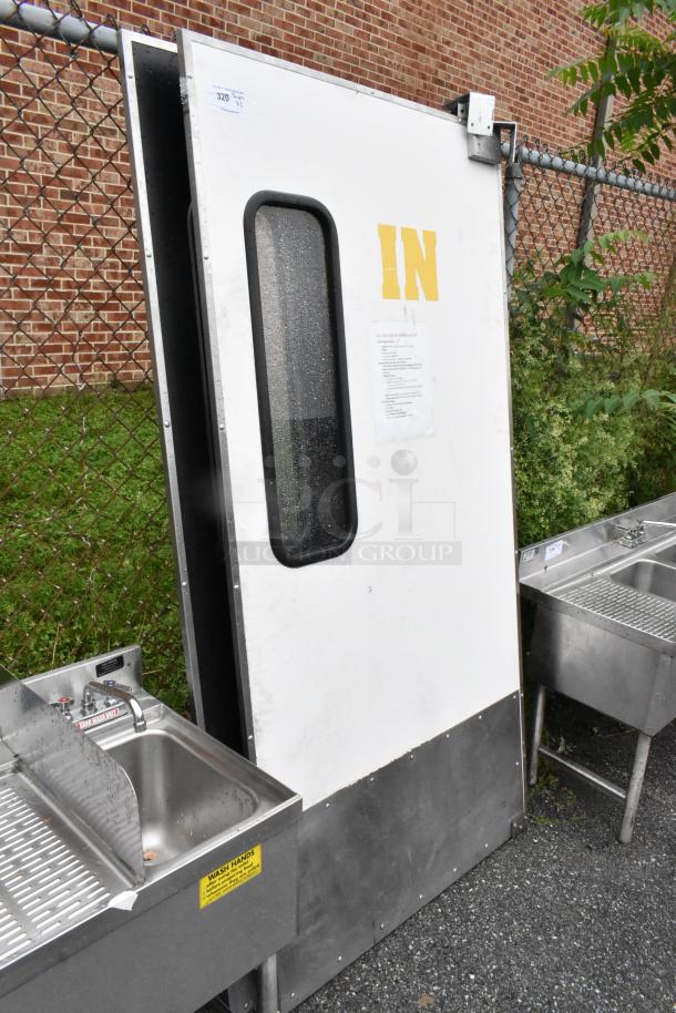 2 Chase Doors Metal Swinging Kitchen Doors. 2 Times Your Bid! - Image 2 of 4