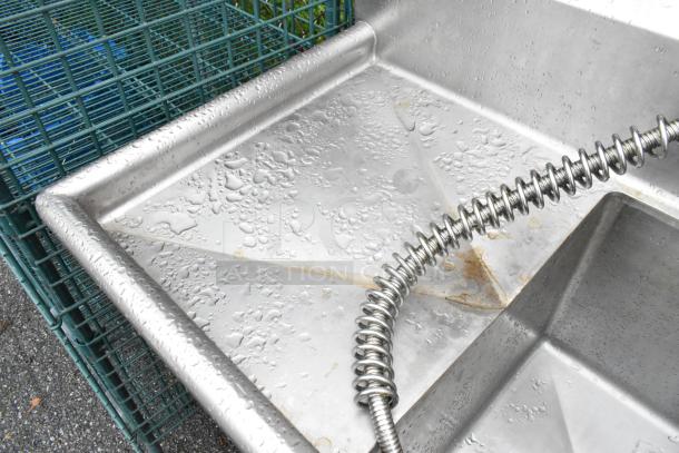 Stainless Steel Single Bay Sink w/ Faucet, Spray Nozzle and Handles. - Image 4 of 7