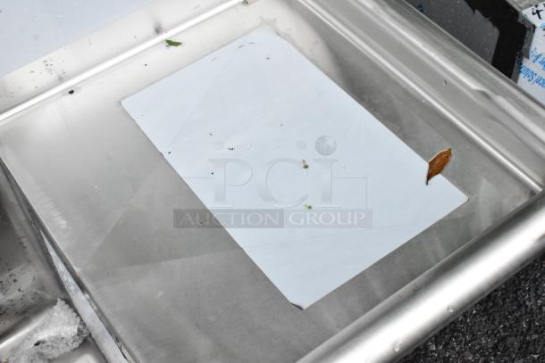 BRAND NEW SCRATCH AND DENT! Regency 600S21014216 16-Gauge Stainless Steel Two Compartment Commercial Sink with Galvanized Steel Legs and Two Drainboards - Image 6 of 9