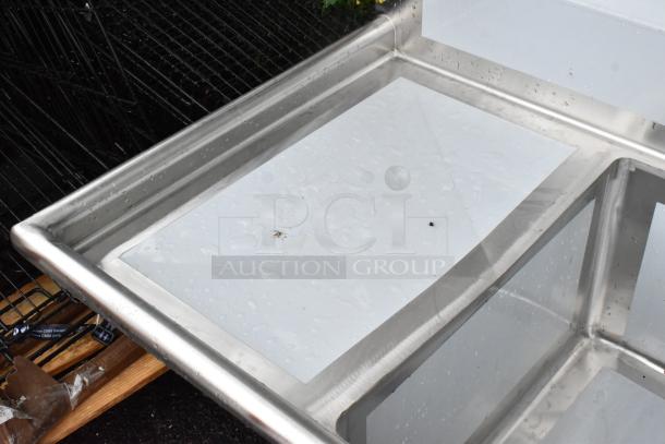 BRAND NEW SCRATCH AND DENT! Regency 600S2182418L Stainless Steel 2 Bay Sink w/ Left Side Drain Board. No Legs. - Image 4 of 6