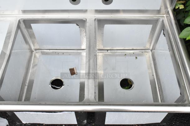 BRAND NEW SCRATCH AND DENT! Regency 600S2182418L Stainless Steel 2 Bay Sink w/ Left Side Drain Board. No Legs. - Image 5 of 6